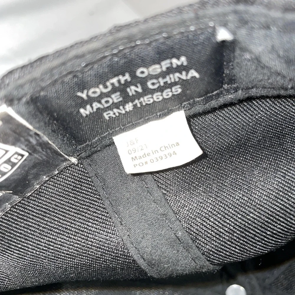 Sonic the Hedgehog Youth Snapback Hat Black Checkered‎ Brim SEGA Boys Cap OSFM